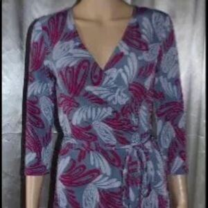 Max & Cleo Floral Wrap like Dress sz. Sz